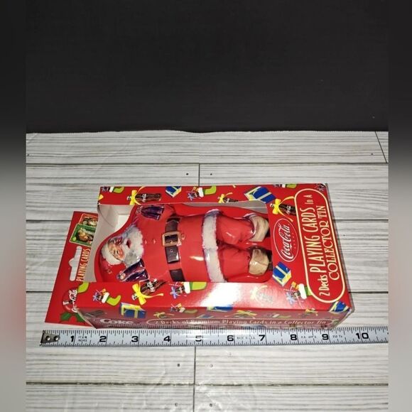 New Coca-Cola Playing Cards 2 Sealed Bicycle Decks Collector Tin Santa Claus - Picture 8 of 9